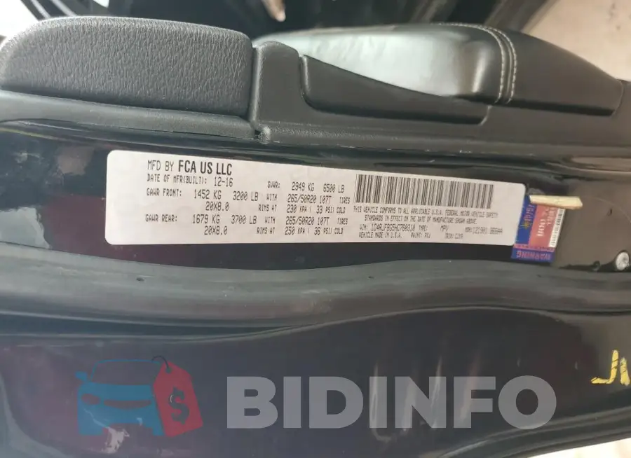 1C4RJFBG5HC760310 Photo# 13
