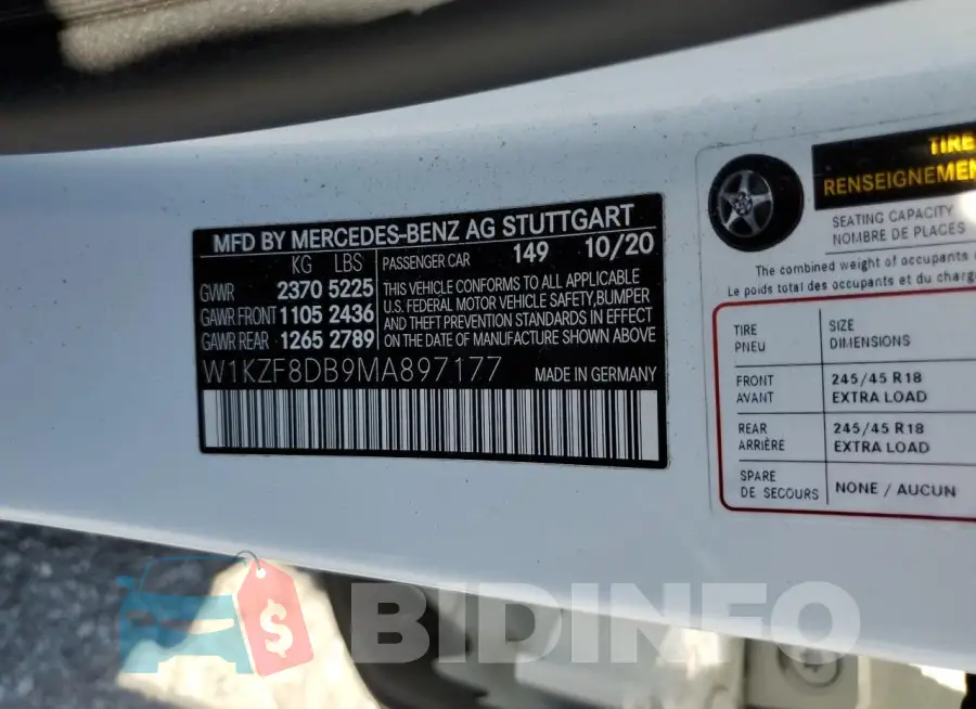 W1KZF8DB9MA897177 Photo# 13