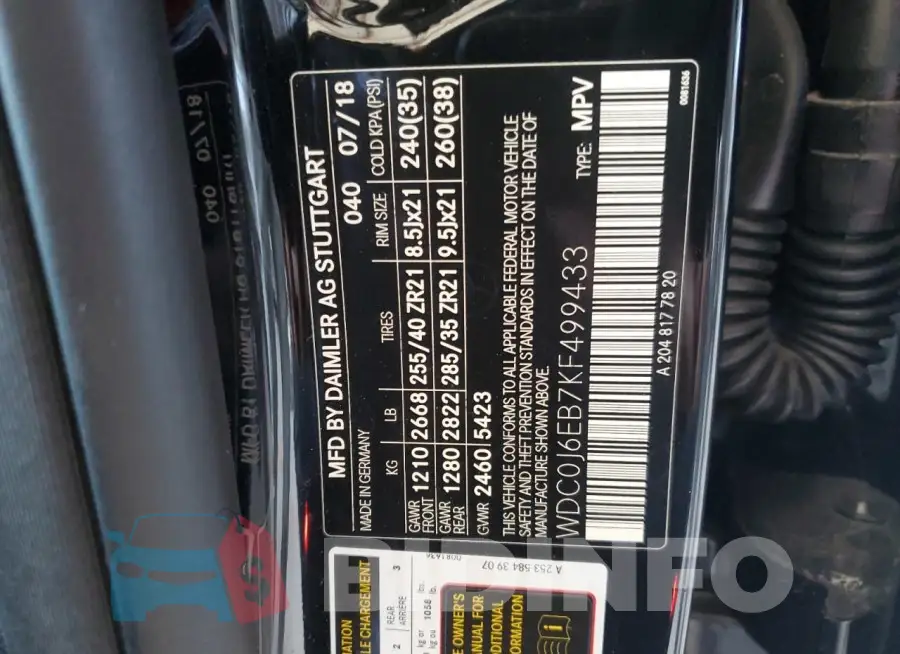WDC0J6EB7KF499433 Photo# 13