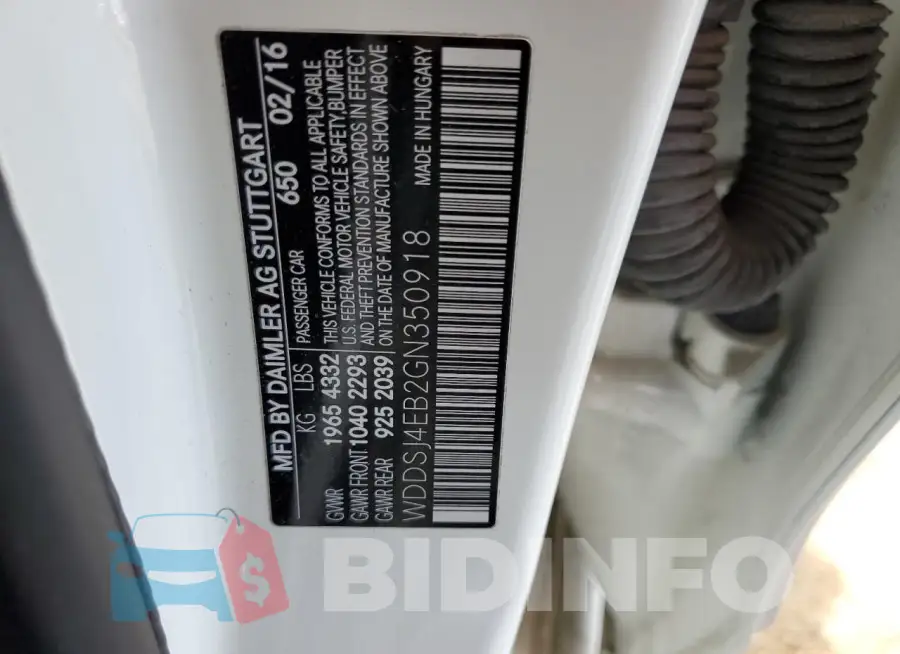 WDDSJ4EB2GN350918 Photo# 12
