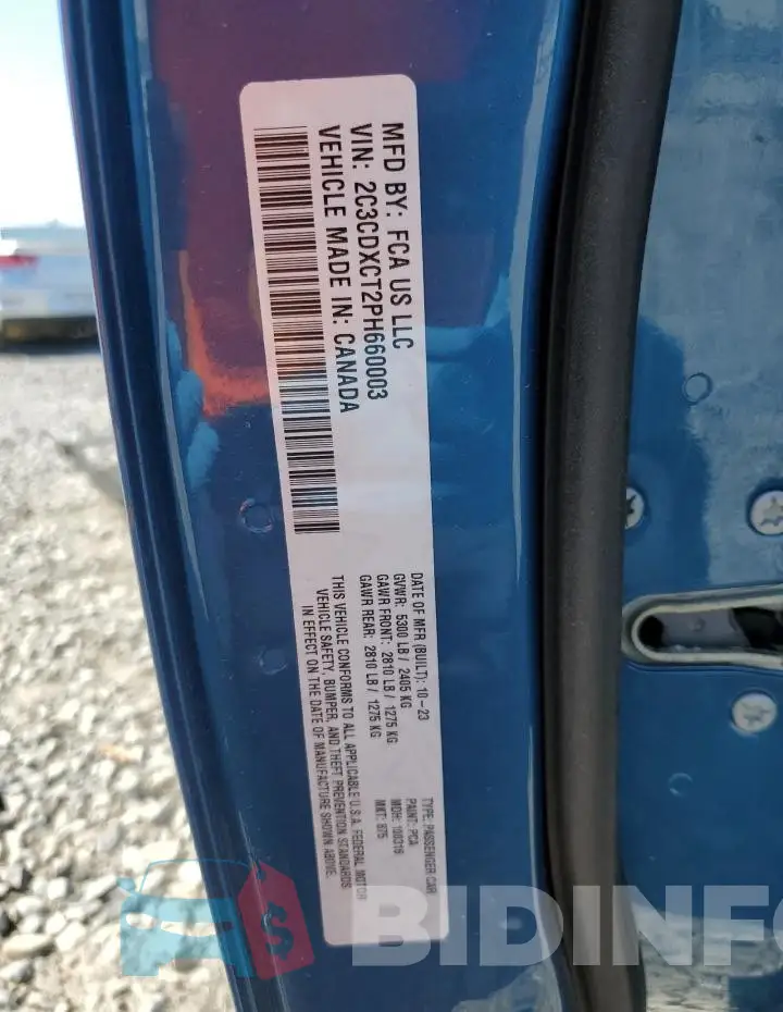 2C3CDXCT2PH660003 Photo# 12