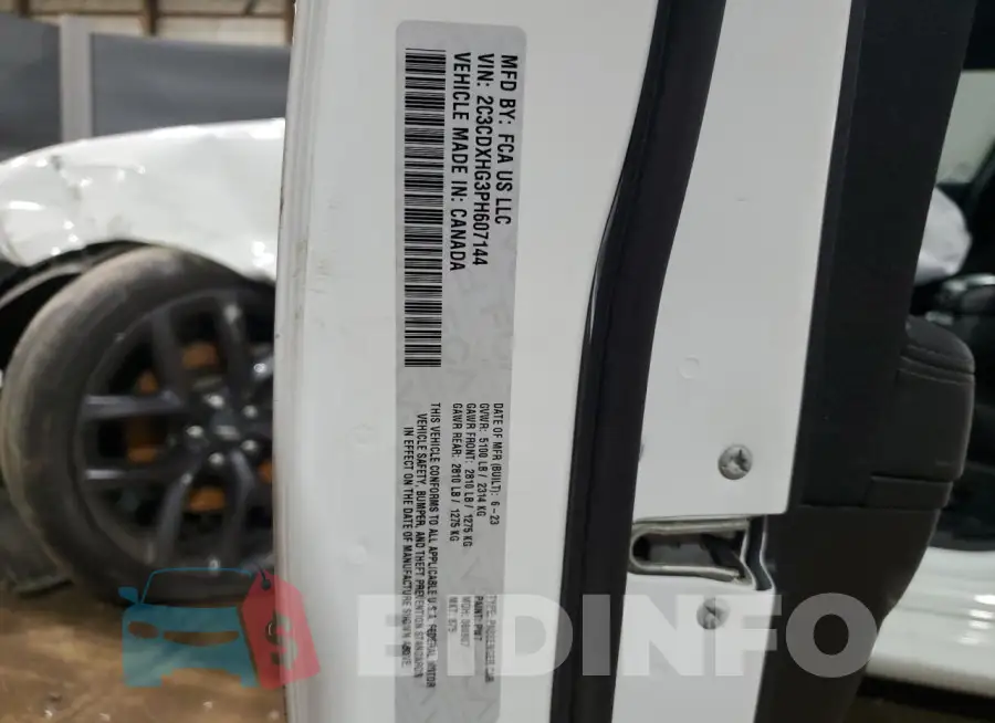 2C3CDXHG3PH607144 Photo# 13