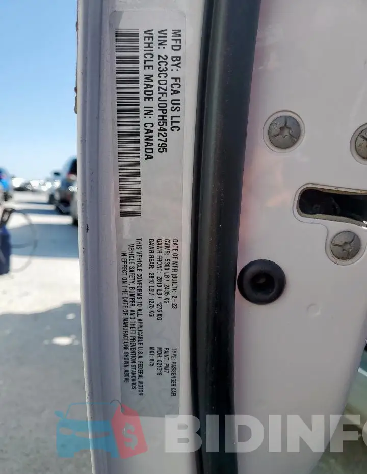 2C3CDZFJ0PH542795 Photo# 12