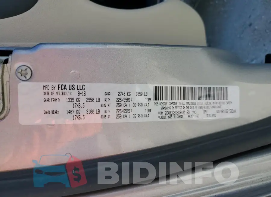 2C4RDGBG5GR401199 Photo# 14