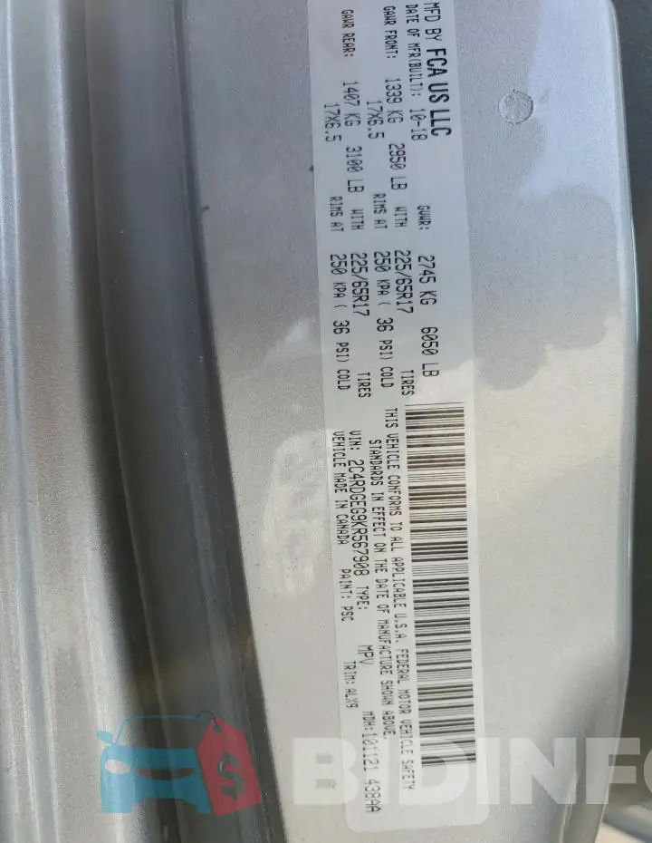 2C4RDGEG9KR567908 Photo# 14