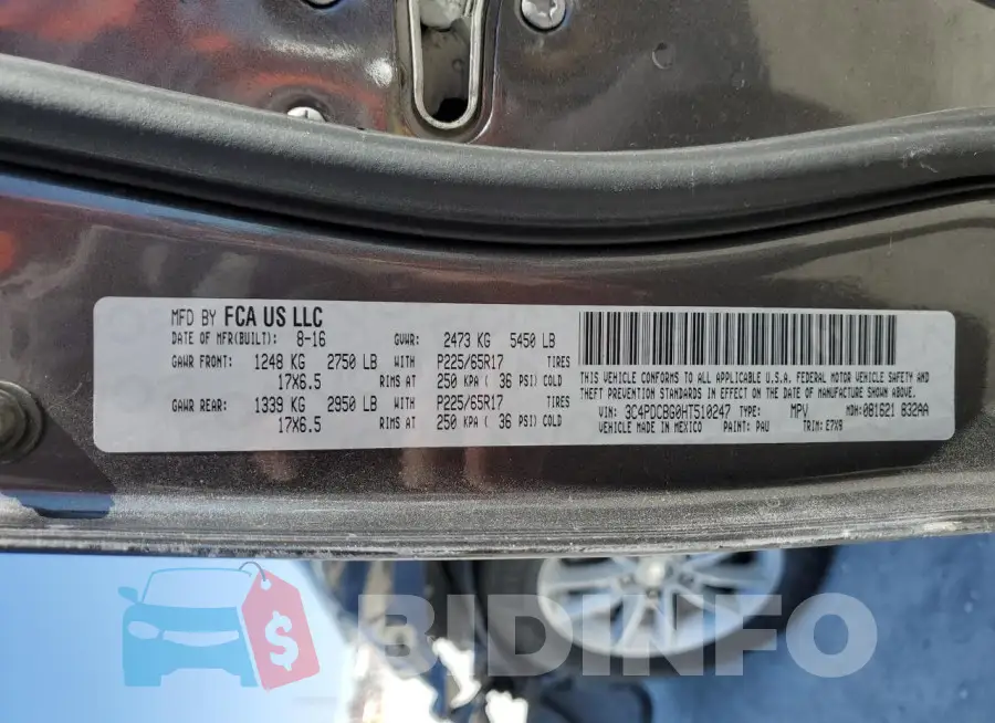 3C4PDCBG0HT510247 Photo# 13