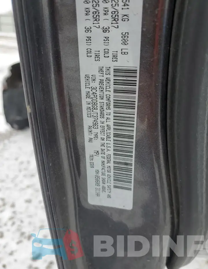 3C4PDDBG8JT374963 Photo# 13