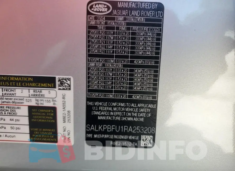 SALKPBFU1RA253208 Photo# 14