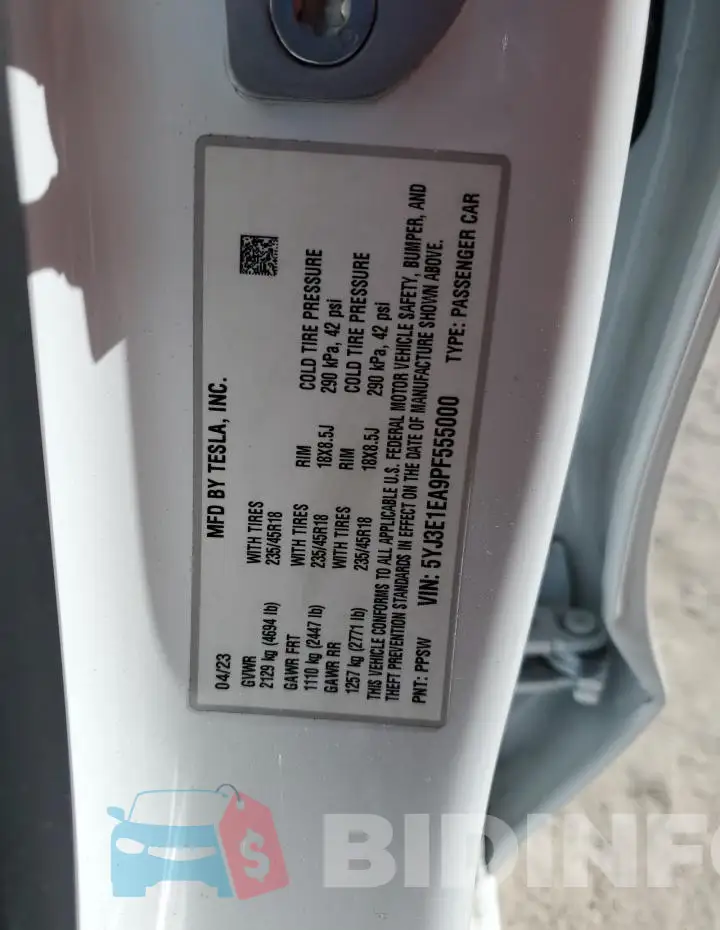 5YJ3E1EA9PF555000 Photo# 13