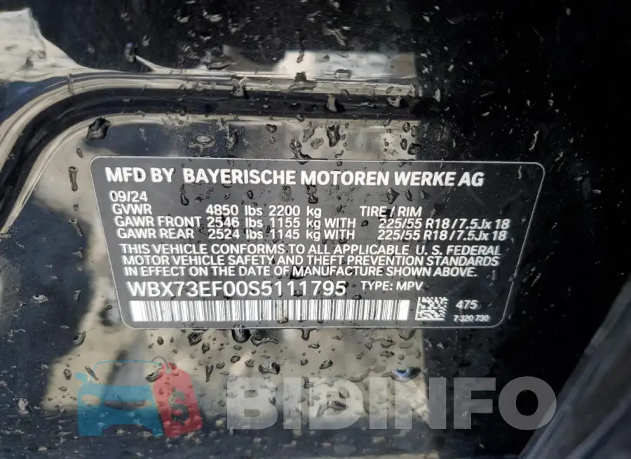 WBX73EF00S5111795 Photo# 13