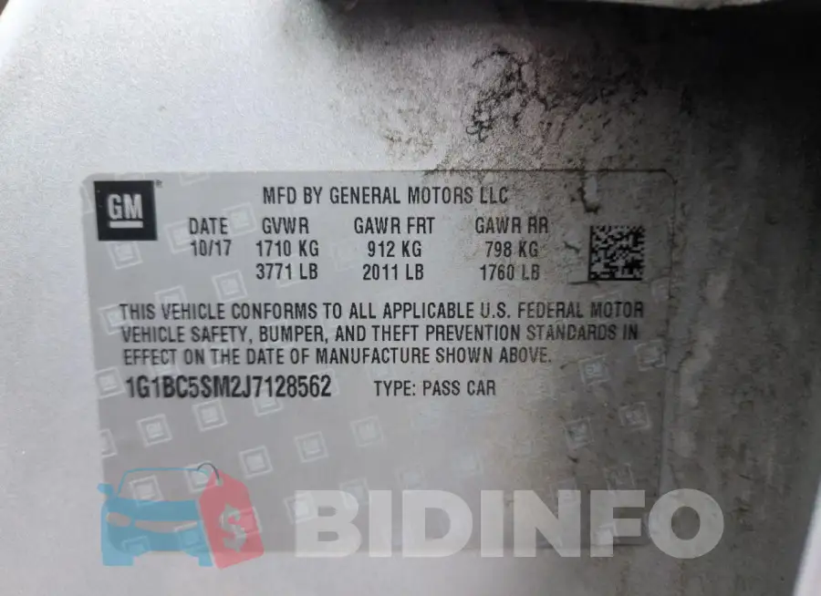 1G1BC5SM2J7128562 Photo# 12