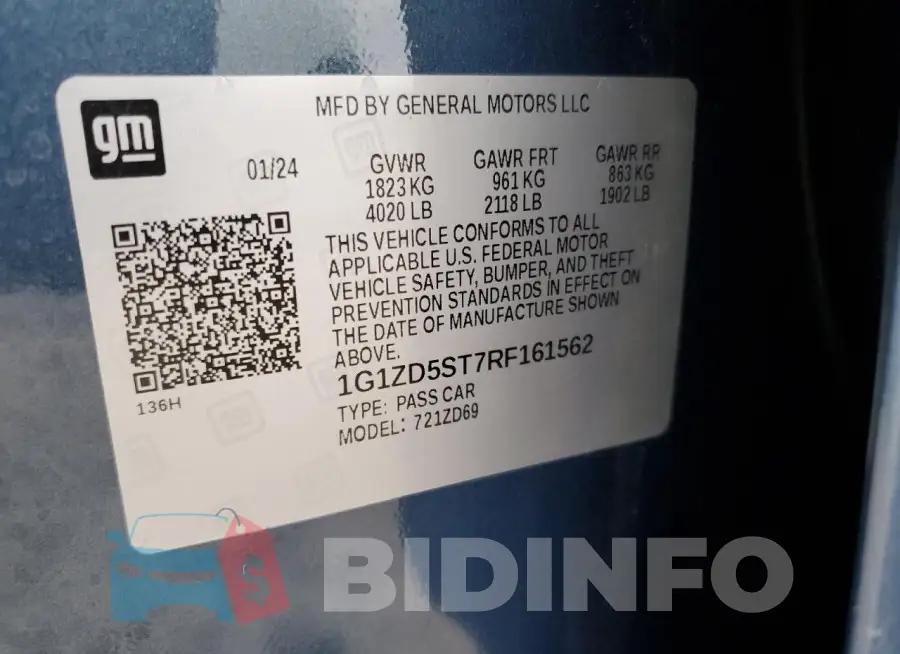 1G1ZD5ST7RF161562 Photo# 12