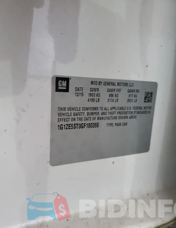 1G1ZE5ST0GF180366 Photo# 12