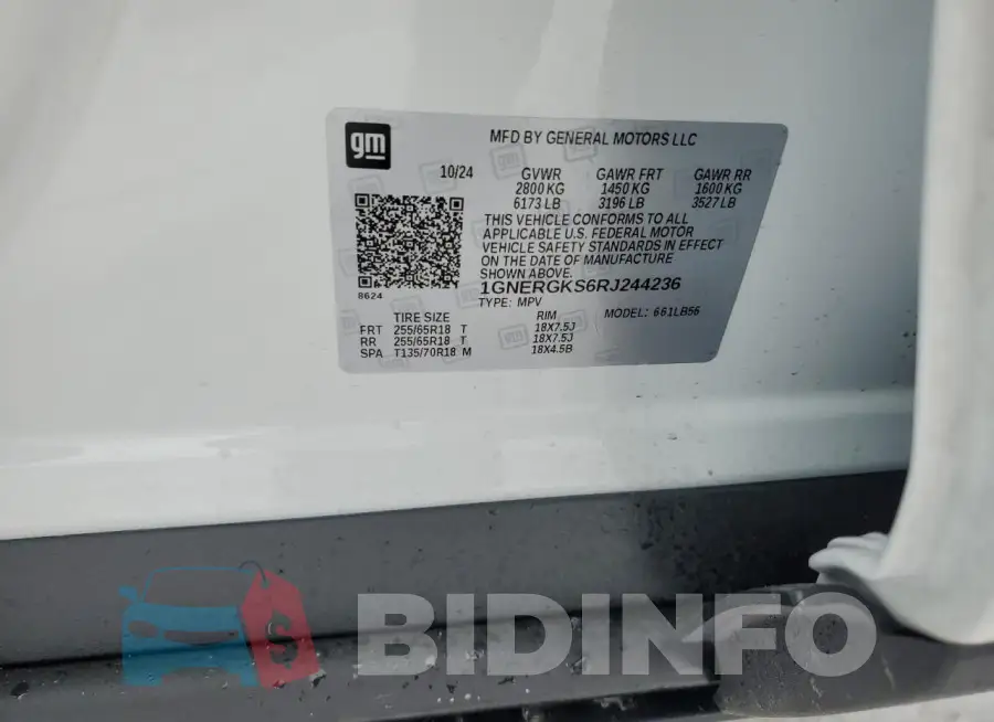1GNERGKS6RJ244236 Photo# 12