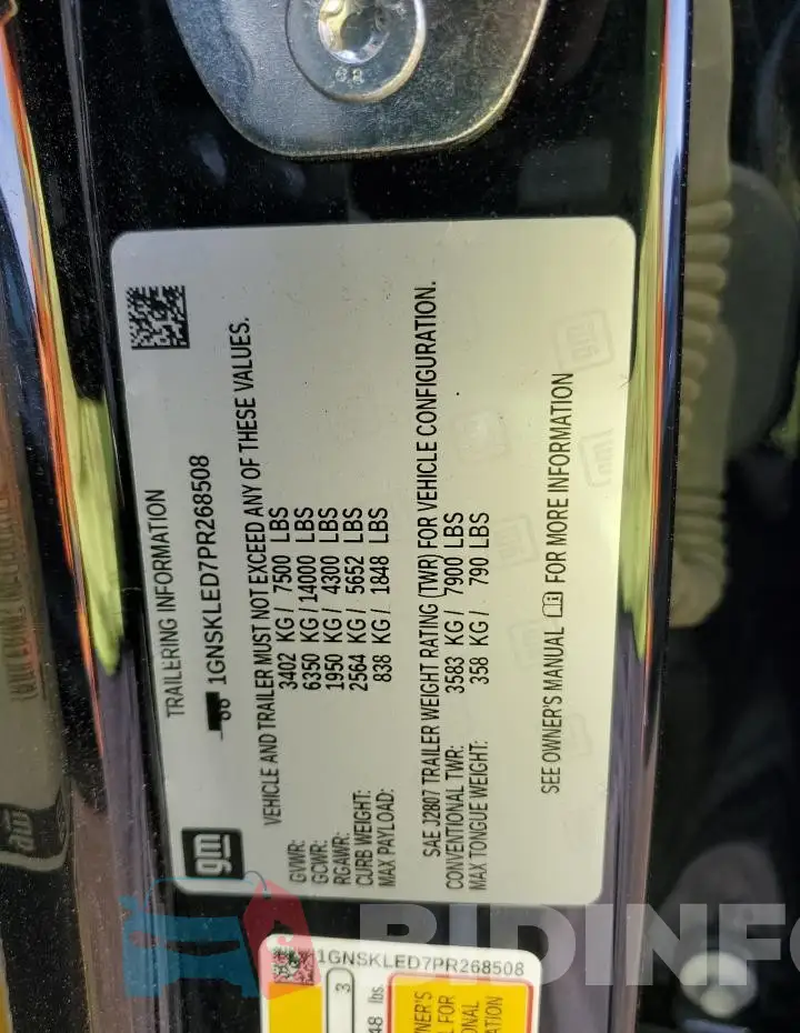 1GNSKLED7PR268508 Photo# 13