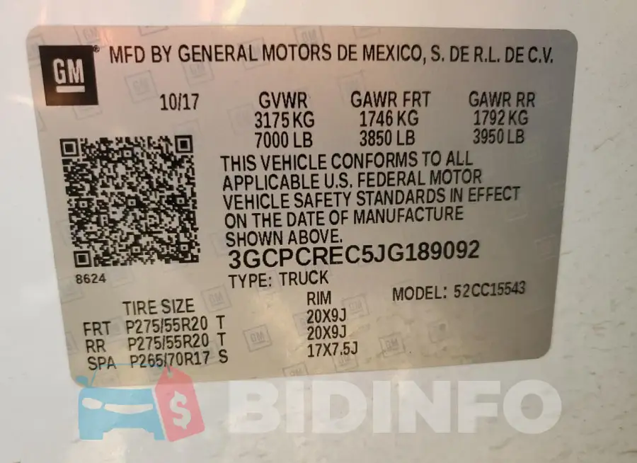 3GCPCREC5JG189092 Photo# 13