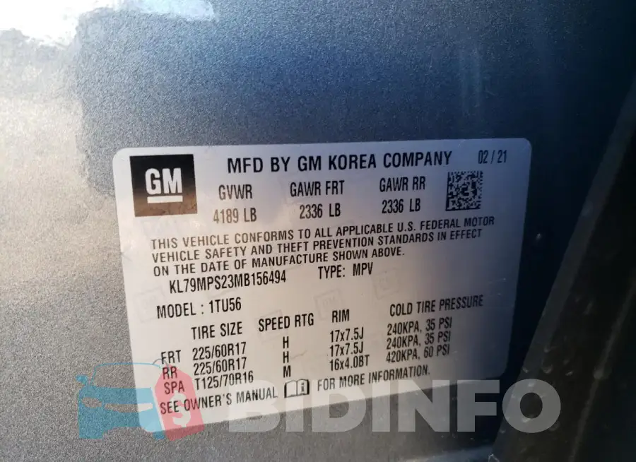 KL79MPS23MB156494 Photo# 14