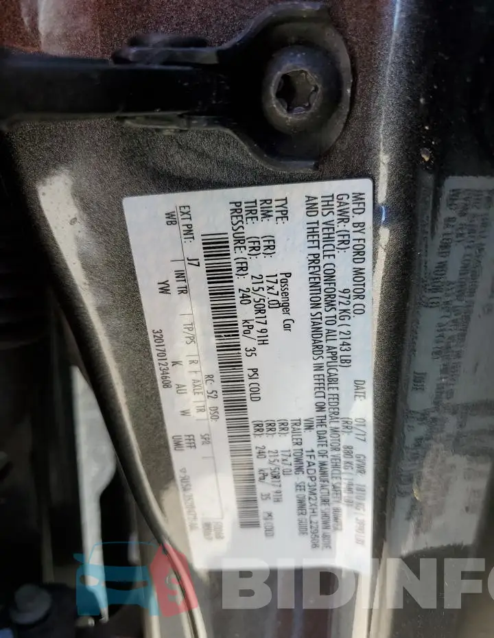 1FADP3M2XHL229506 Photo# 12
