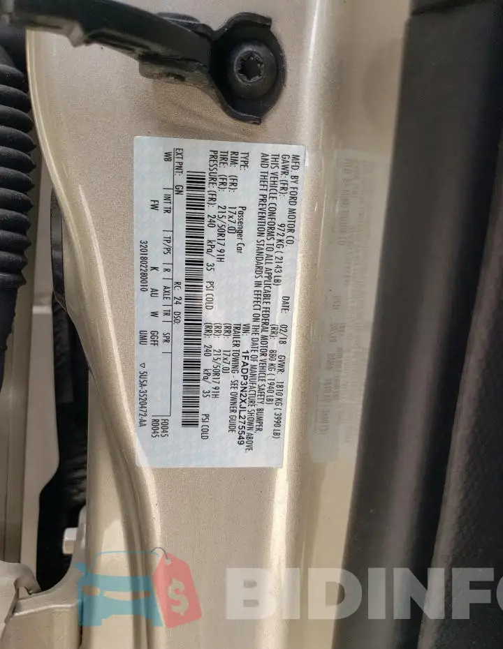1FADP3N2XJL275549 Photo# 14