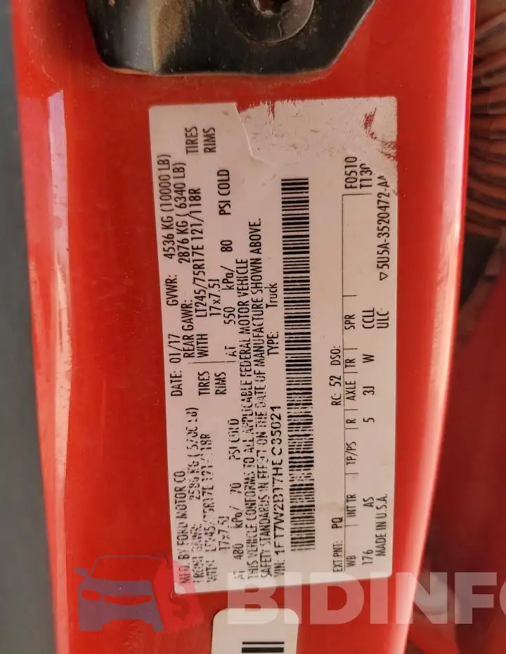 1FT7W2BT7HEC85021 Photo# 12