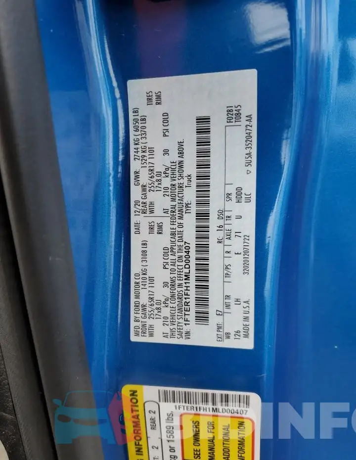 1FTER1FH1MLD00407 Photo# 13
