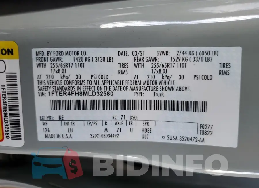 1FTER4FH8MLD32580 Photo# 12
