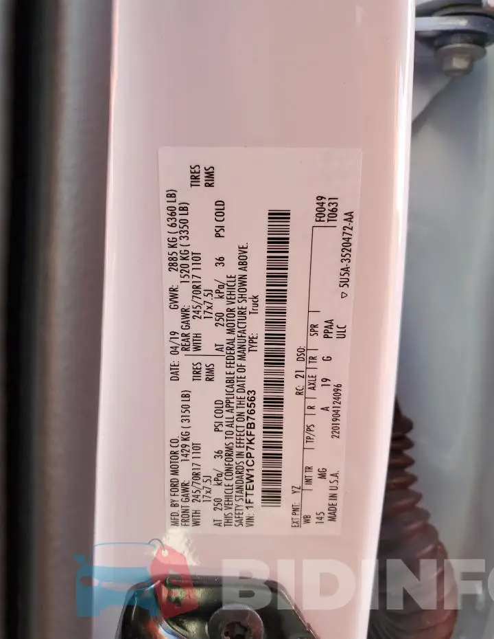 1FTEW1CP7KFB76563 Photo# 13