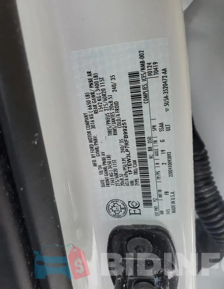 1FTEW3LP7RFB99251 Photo# 13