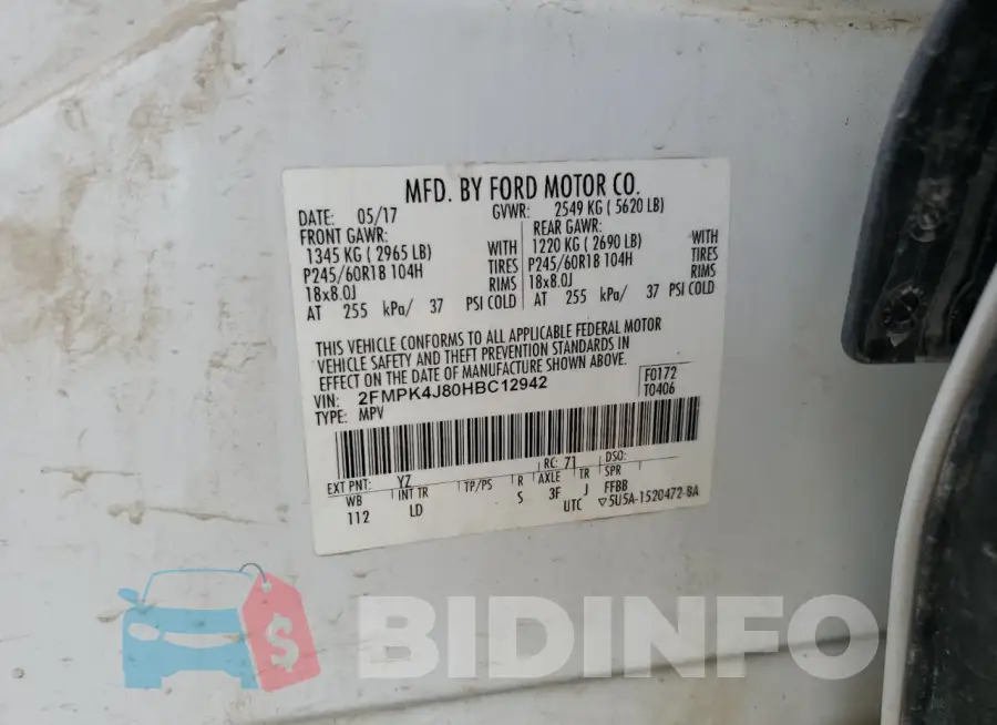 2FMPK4J80HBC12942 Photo# 13