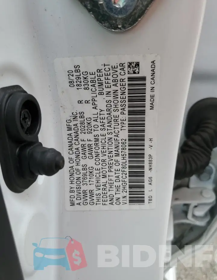 2HGFC2F80LH578062 Photo# 12