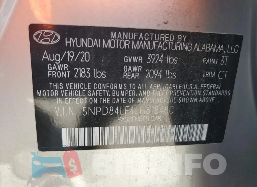 5NPD84LF4LH618480 Photo# 13