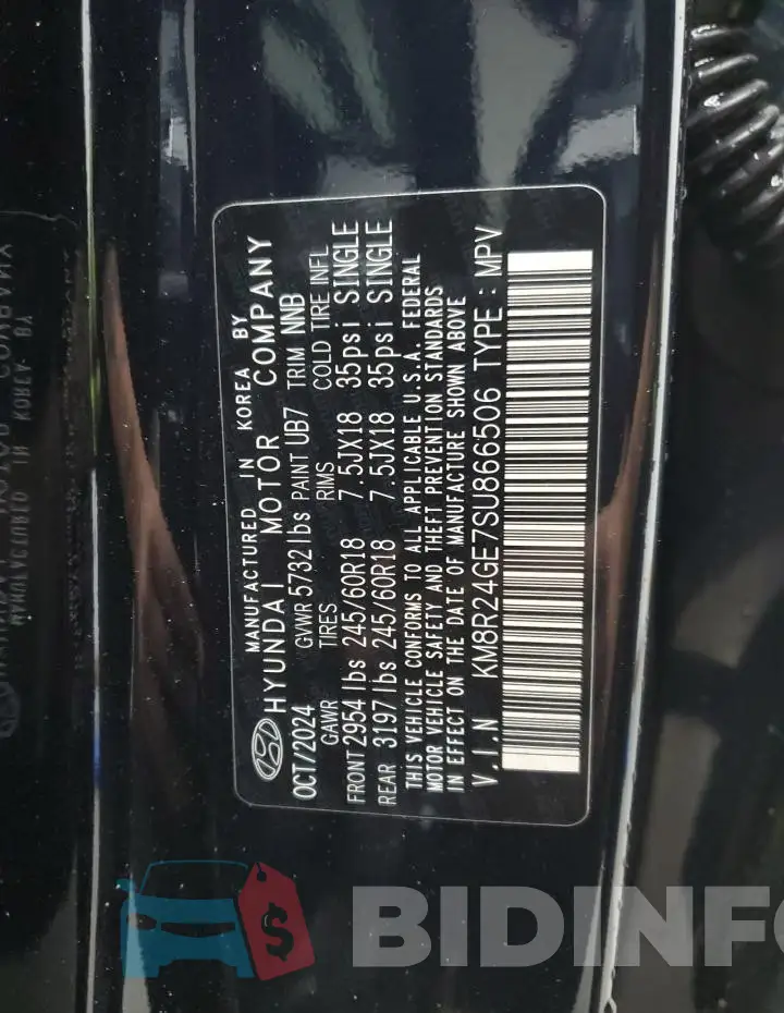 KM8R24GE7SU866506 Photo# 14