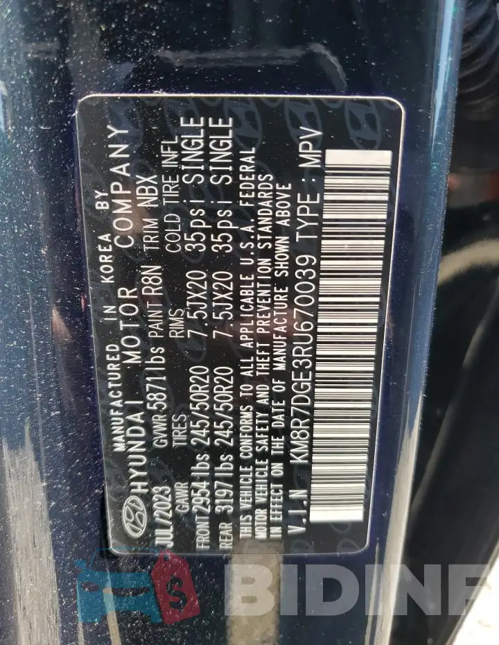 KM8R7DGE3RU670039 Photo# 14