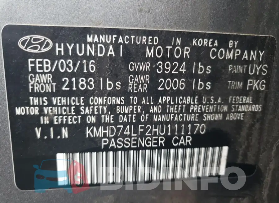 KMHD74LF2HU111170 Photo# 12