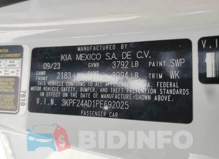 3KPF24AD1PE692025 Photo# 12
