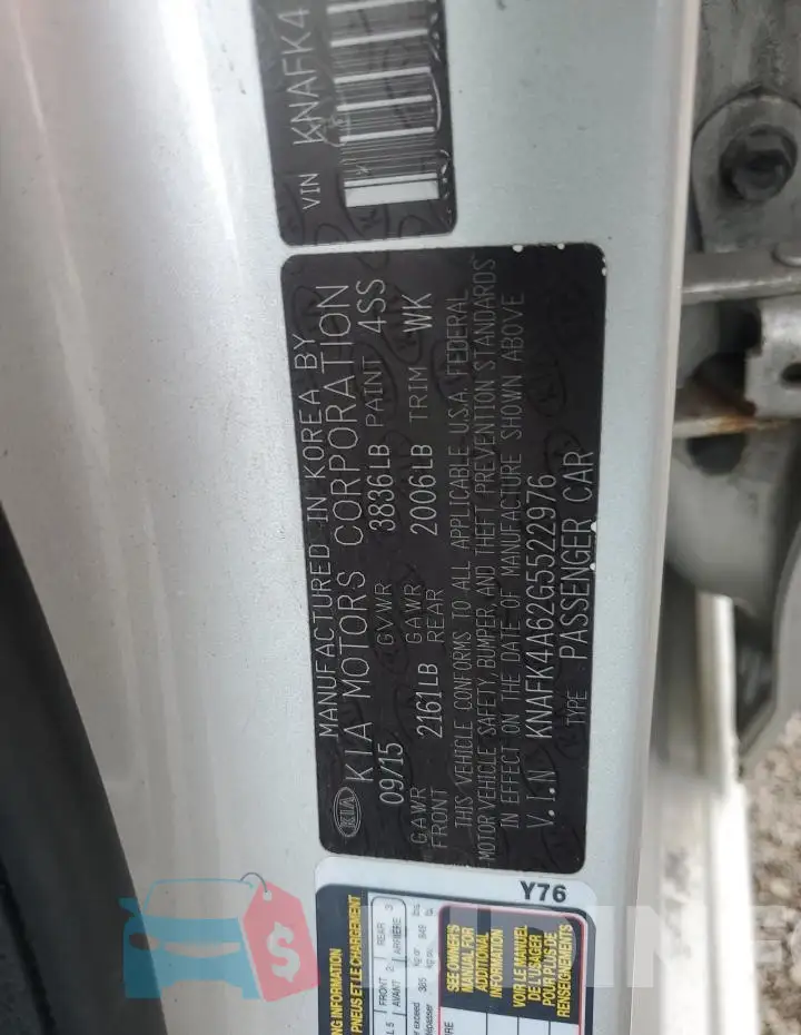 KNAFK4A62G5522976 Photo# 12