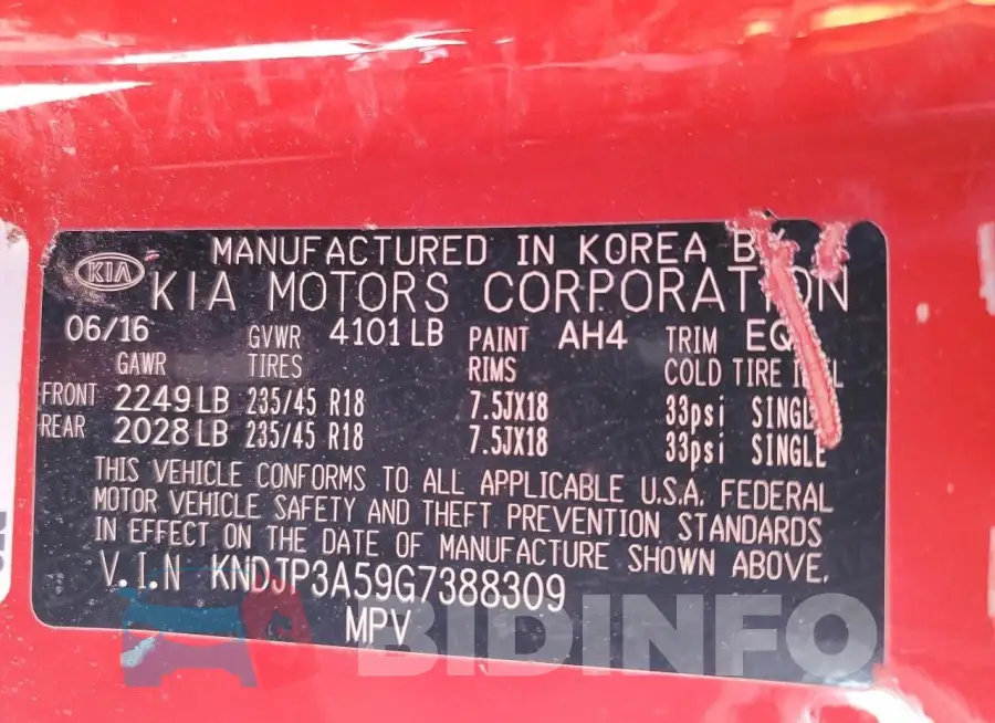 KNDJP3A59G7388309 Photo# 12