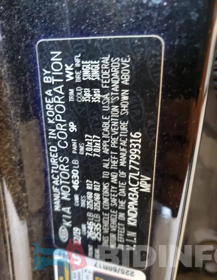KNDPM3AC7L7799316 Photo# 14