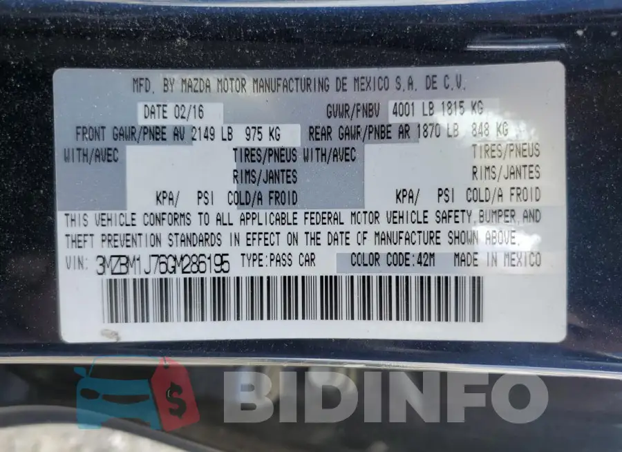 3MZBM1J76GM286195 Photo# 13