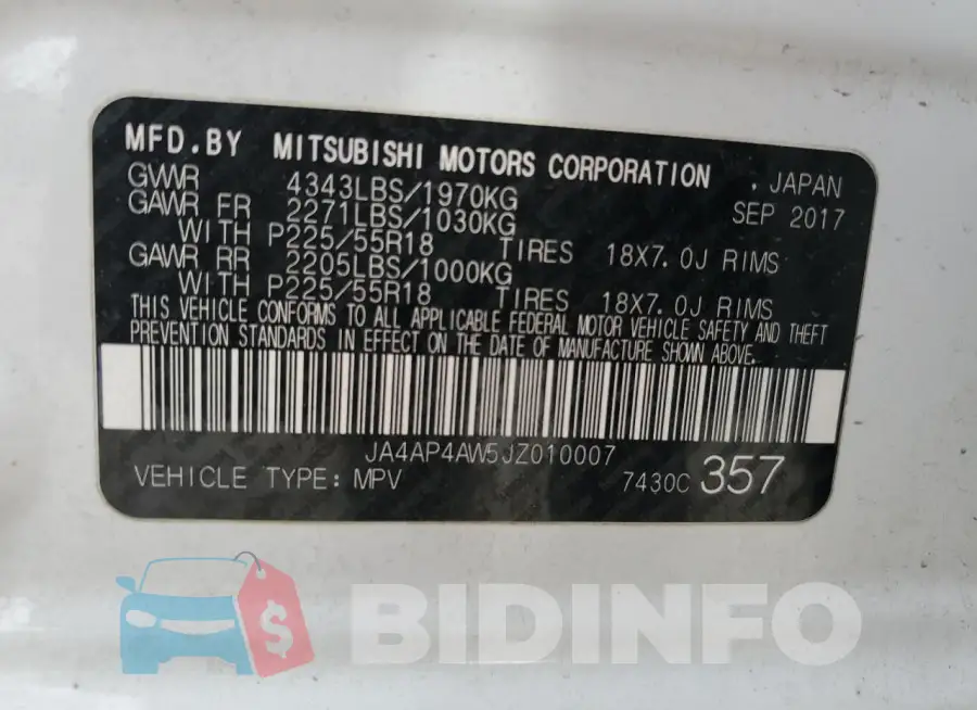 JA4AP4AW5JZ010007 Photo# 12