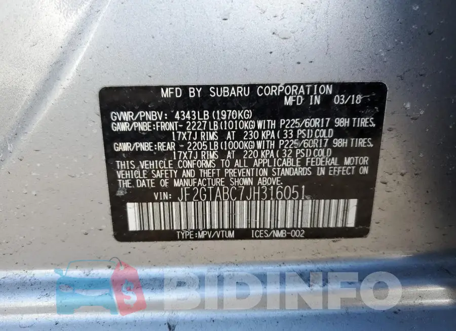 JF2GTABC7JH316051 Photo# 13