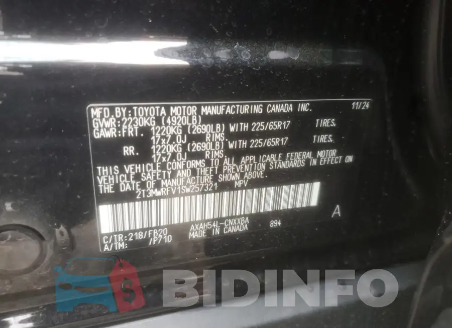 2T3MWRFV1SW257321 Photo# 13