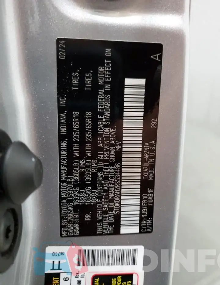 5TDKDRAH2RS534486 Photo# 13