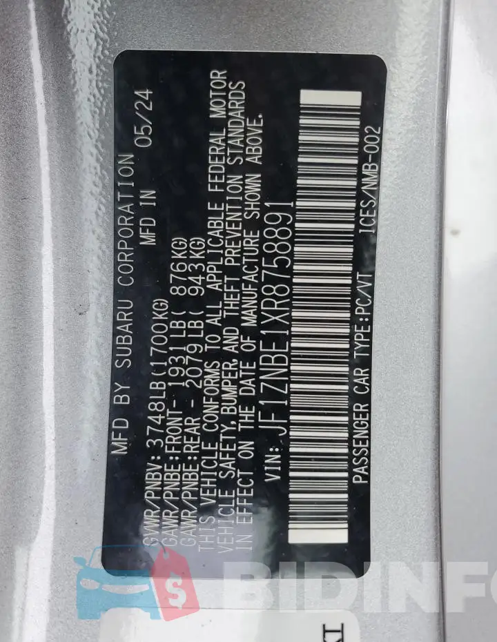 JF1ZNBE1XR8758891 Photo# 12