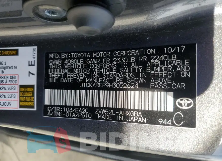 JTDKARFP9H3052624 Photo# 12