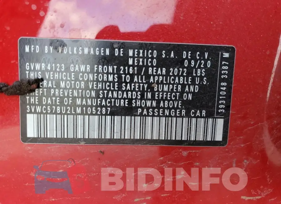 3VWC57BU2LM105287 Photo# 13