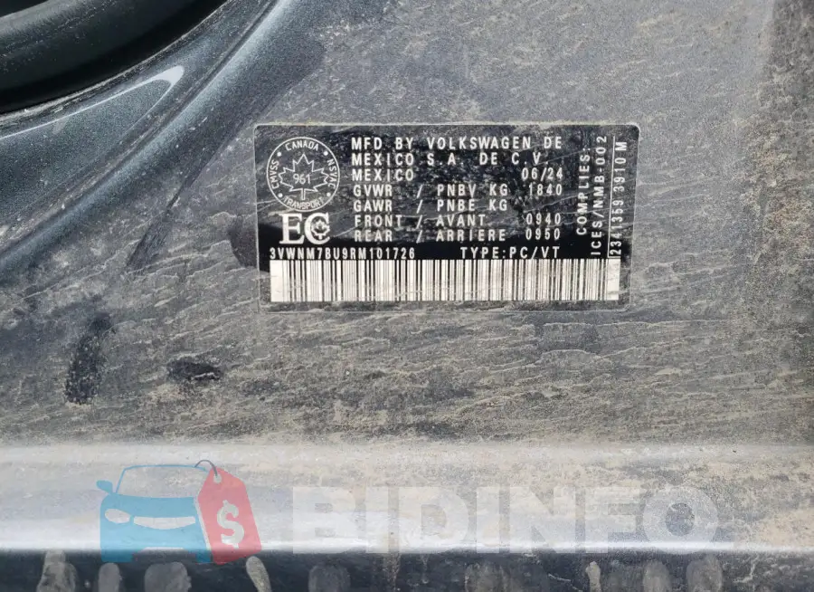 3VWNM7BU9RM101726 Photo# 13