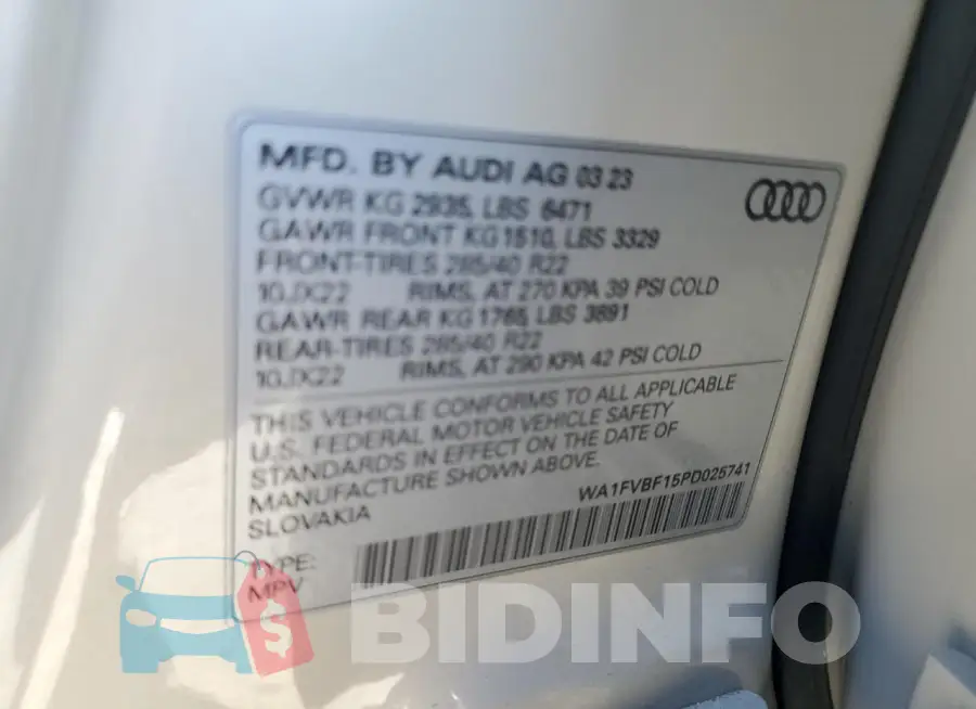 WA1FVBF15PD025741 Photo# 14