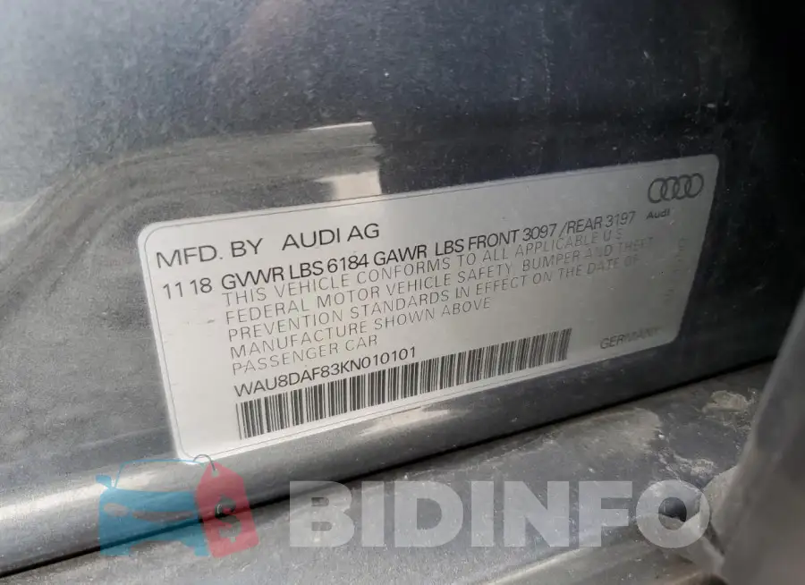 WAU8DAF83KN010101 Photo# 12