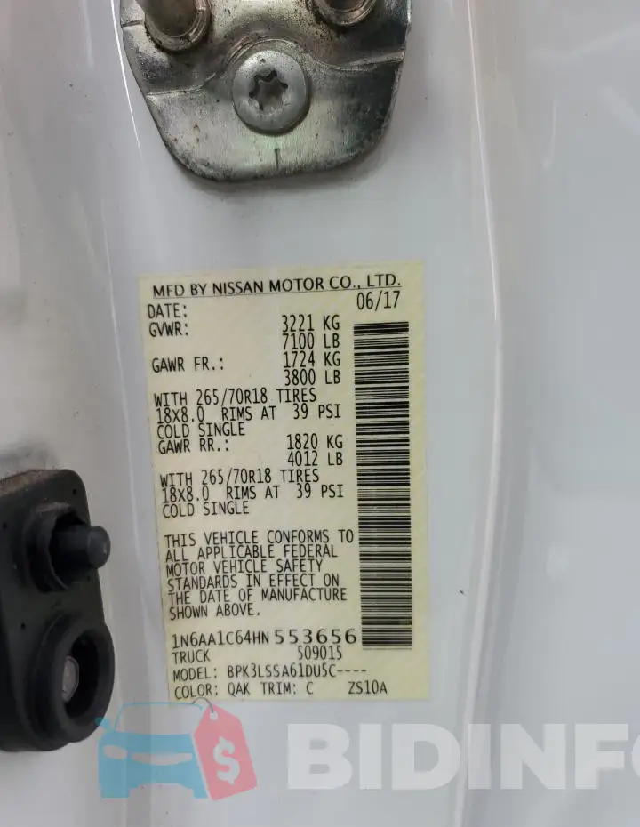 1N6AA1C64HN553656 Photo# 13